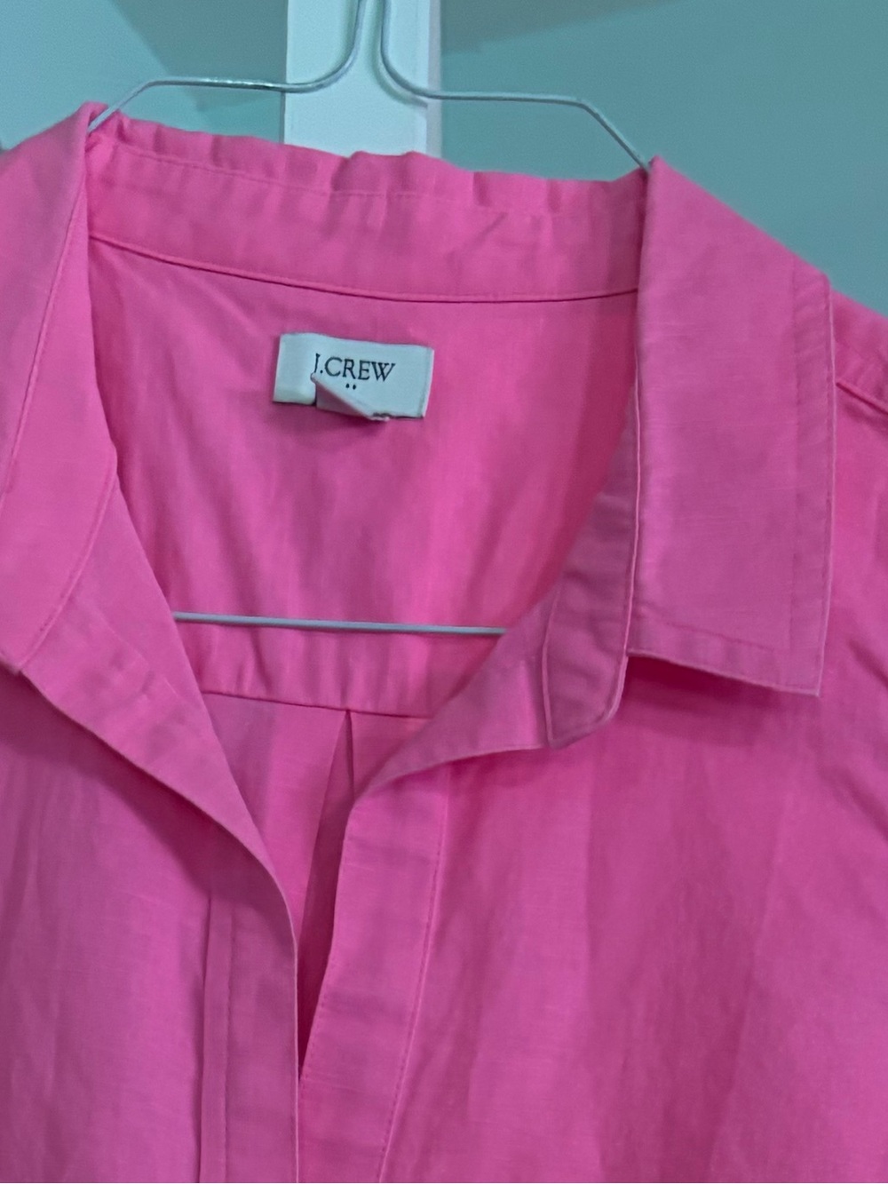 J. Crew Hot Pink Sleeveless Collared Tunic